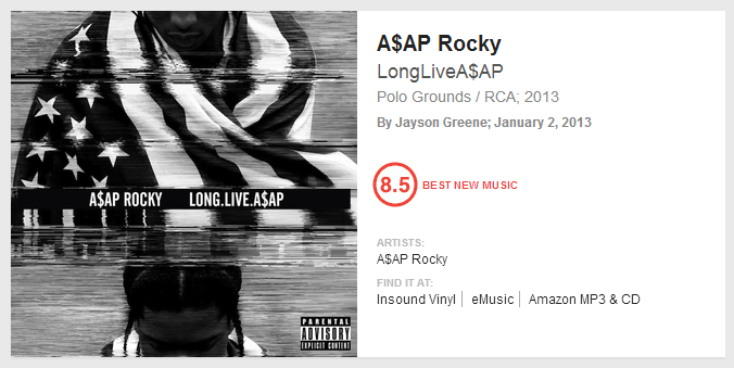 ASAP Rocky Long Live A$AP Pitchfork Review